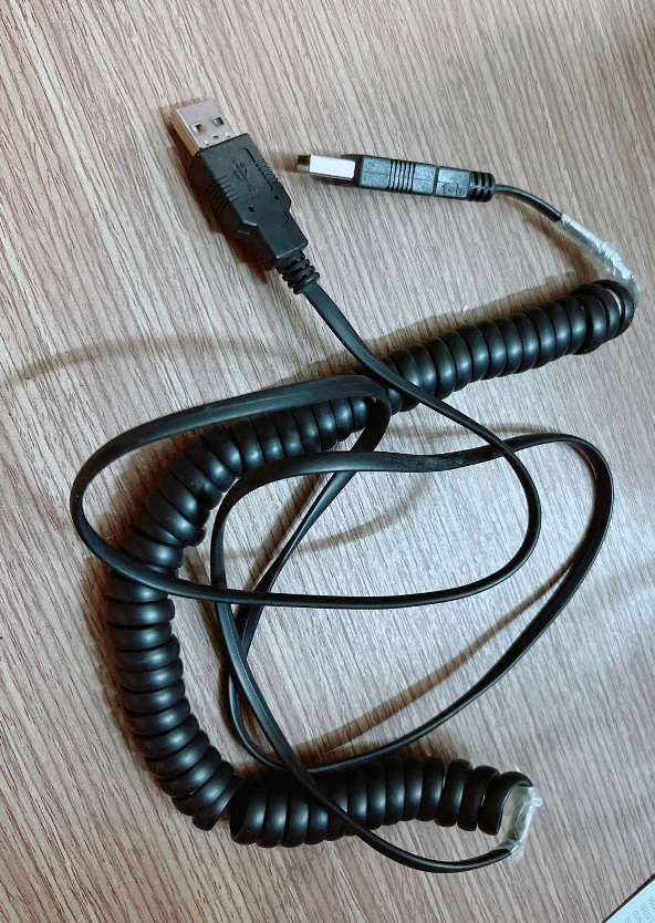 Cáp 2 đầu usb đực có lò xo kéo dài 2m